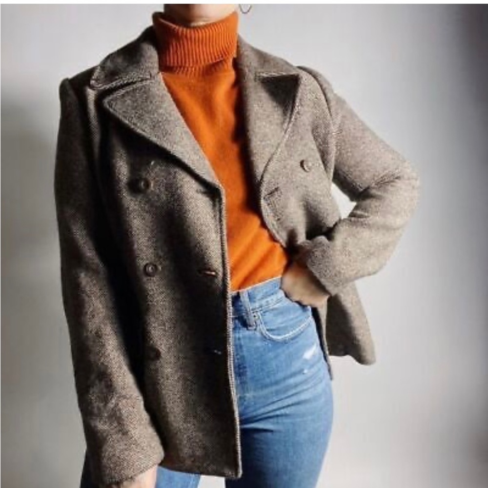 Y2K Vintage Gap Double Breasted Tweed Coat